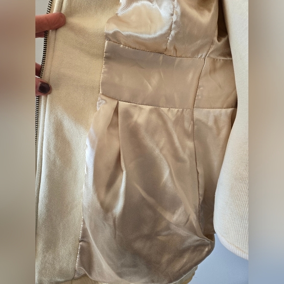 Knitted Dove -Anthropologie Cream Cotton Sweater Jacket, Oversized Buttons. Sm - Picture 8 of 14